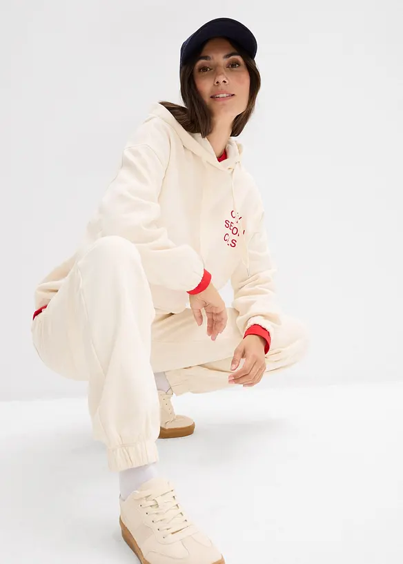 Oversized sweatshirt i 100% bomull, bonprix