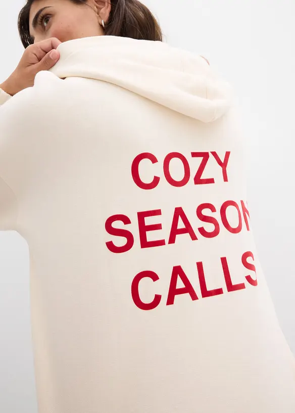 Oversized sweatshirt i 100% bomull, bonprix