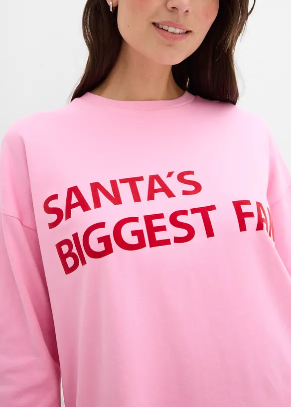 Oversized topp av bomull, bonprix