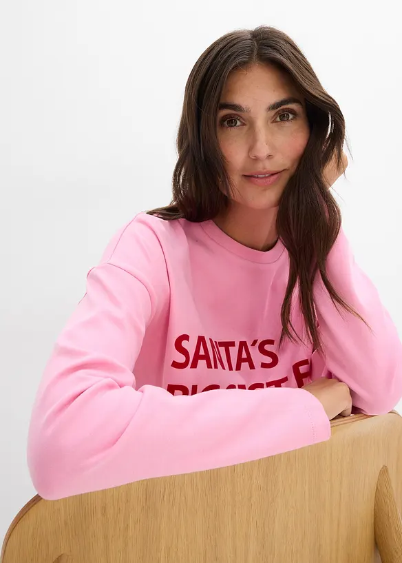 Oversized topp av bomull, bonprix