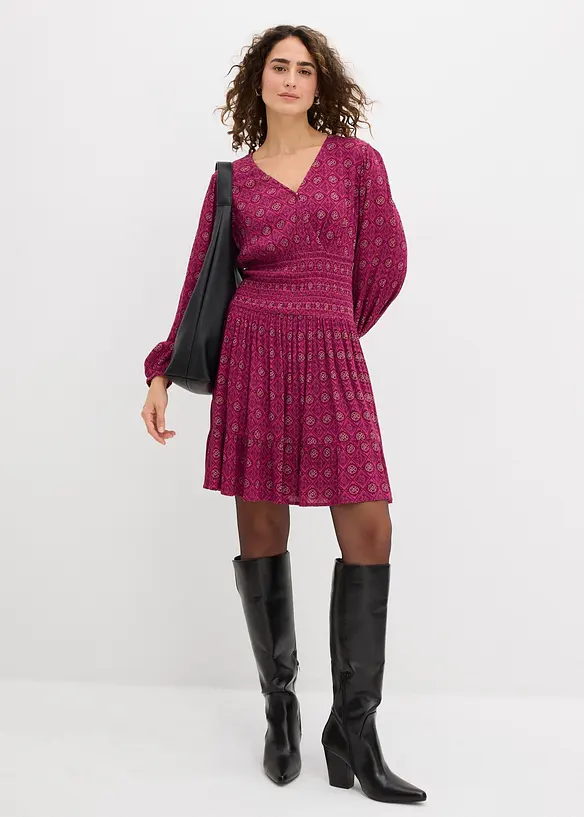 Minikjole i lett viskose, bonprix