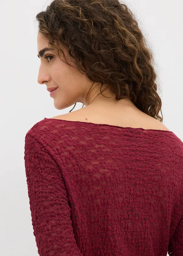 Langermet topp i blondemateriale, bonprix