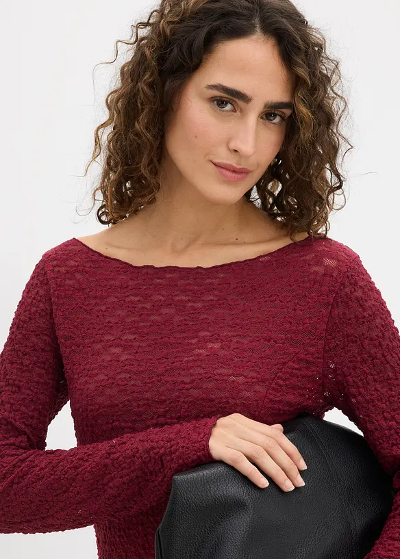 Langermet topp i blondemateriale, bonprix