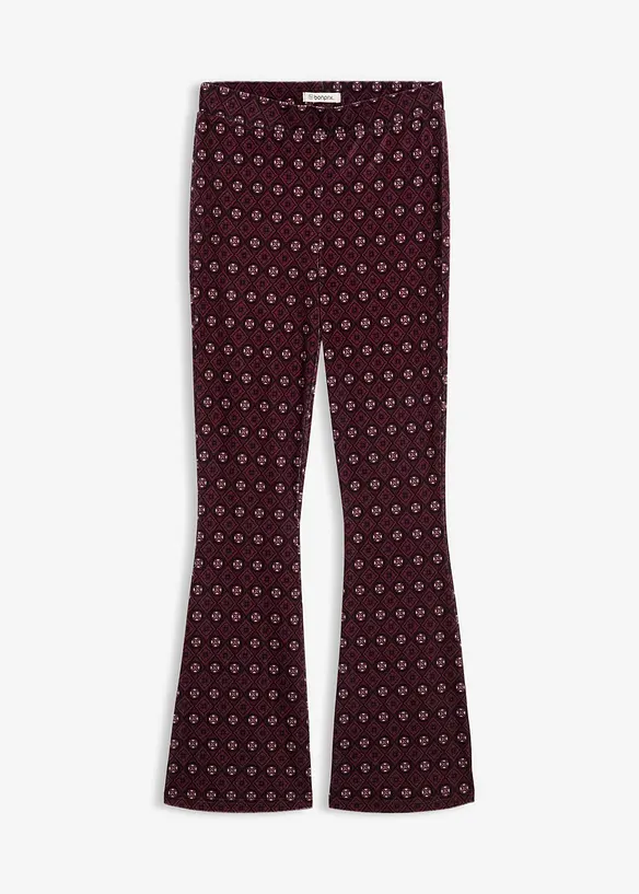 Bootcut-leggings i myk fløyel, bonprix