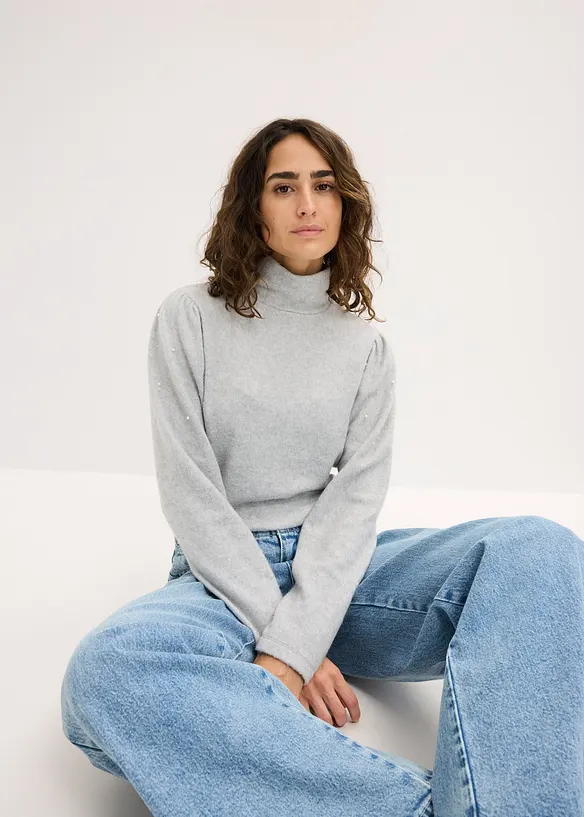 Fleecegenser i lett viskosemiks, bonprix