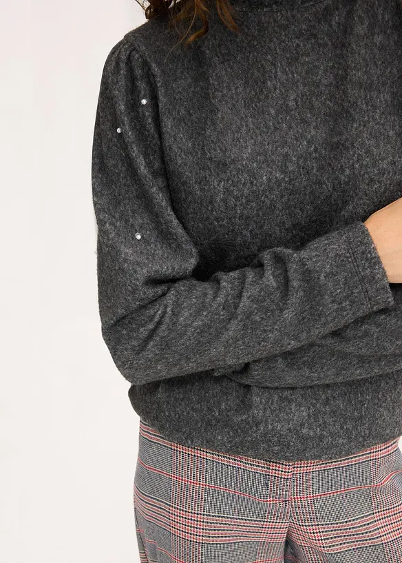 Fleecegenser i lett viskosemiks, bonprix