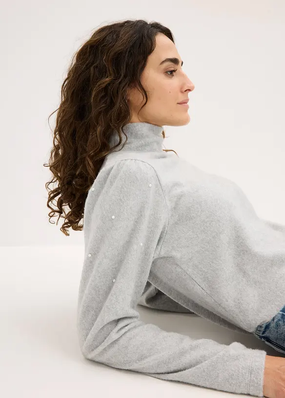 Fleecegenser i lett viskosemiks, bonprix