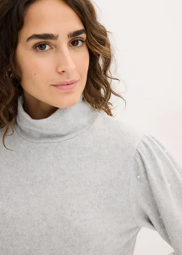 Fleecegenser i lett viskosemiks, bonprix