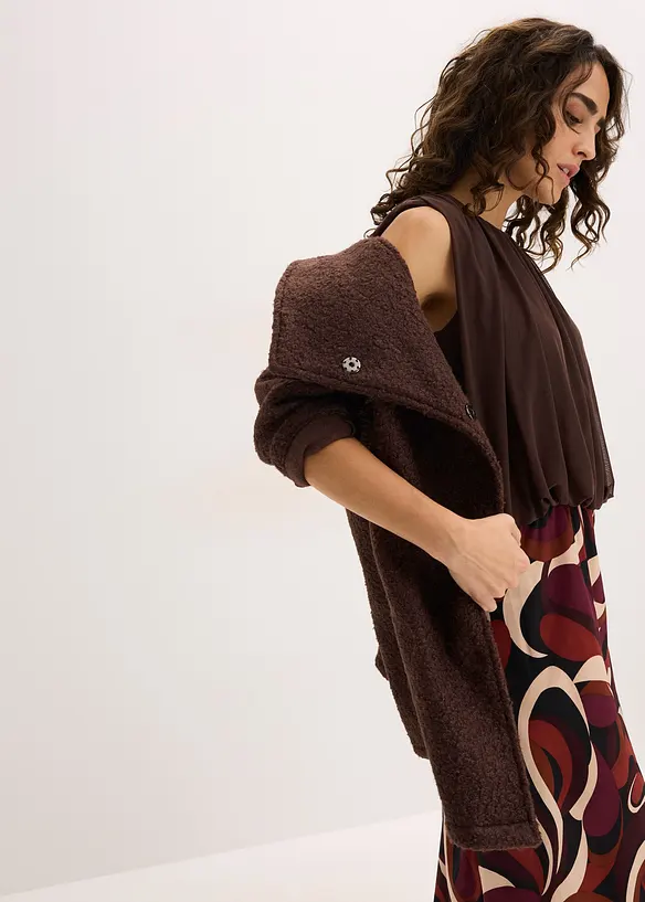 Ermeløs topp i fin mesh, bonprix