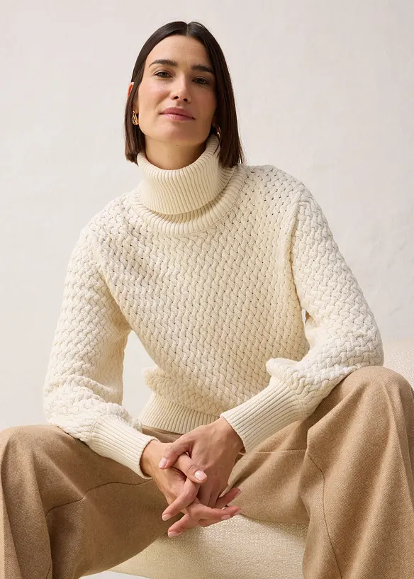 Pologenser med merinoull, bonprix