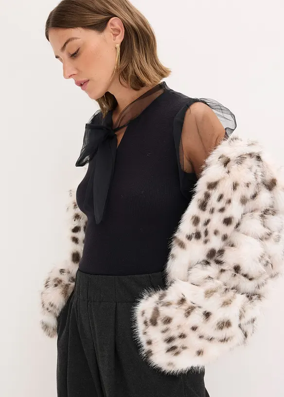 Jakke i fuskepels, bonprix