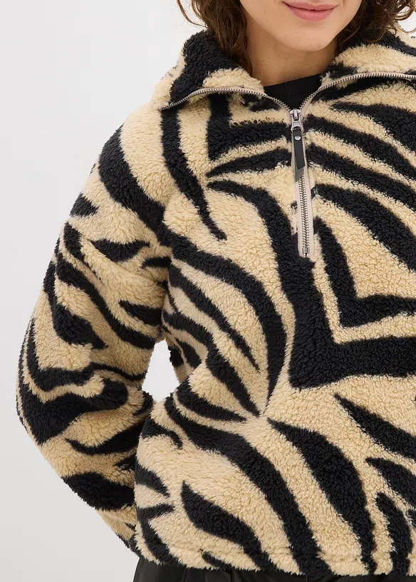 Oversized genser i pilefleece, bonprix