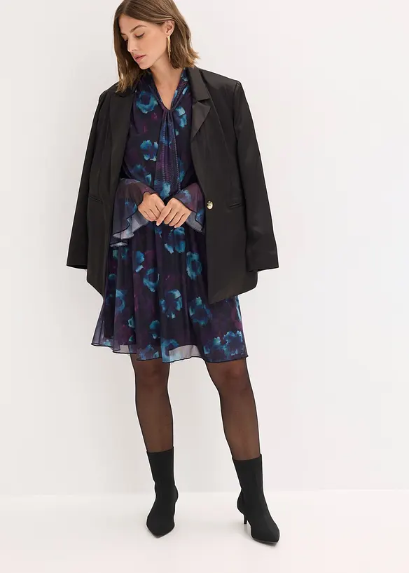 Kjole i myk mesh, bonprix