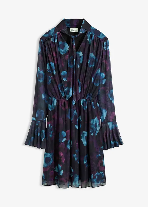 Kjole i myk mesh, bonprix