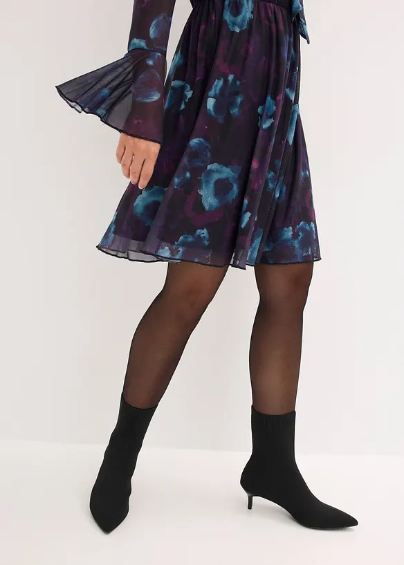 Kjole i myk mesh, bonprix