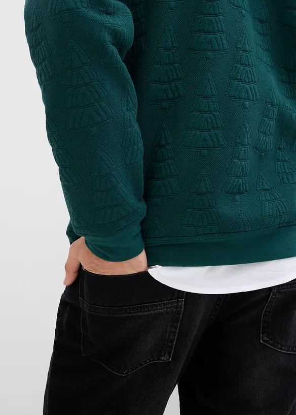 Julesweatshirt med juletremotiv, bonprix