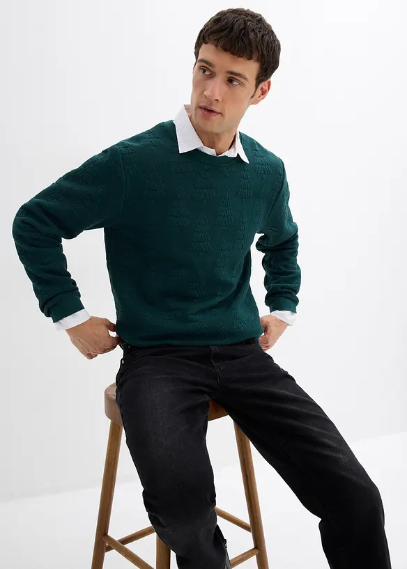 Julesweatshirt med juletremotiv, bonprix