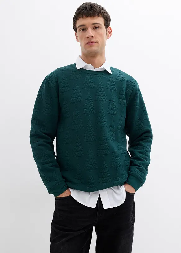 Julesweatshirt med juletremotiv, bonprix