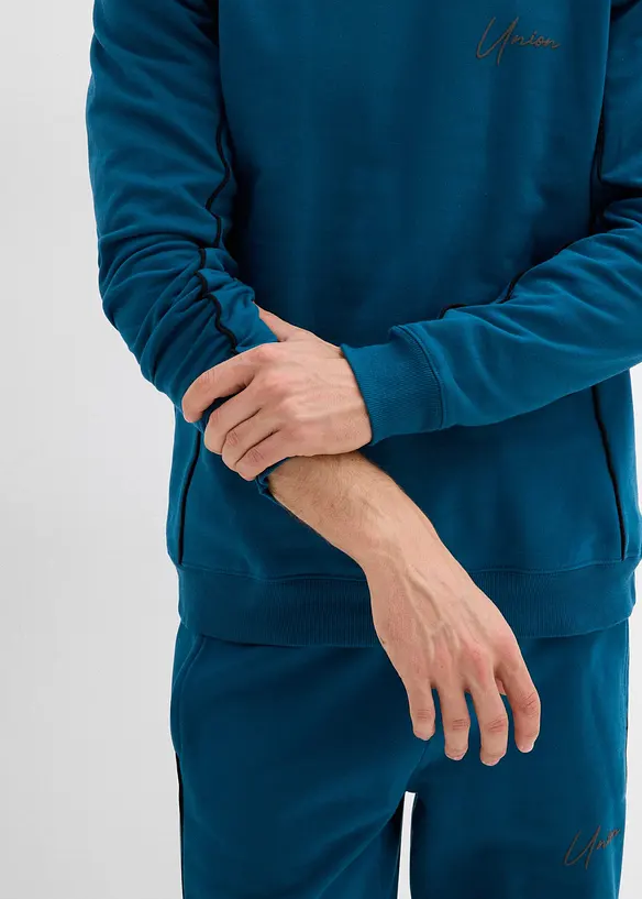 Sweatshirt i 100% bomull med kontrastfargede detaljer, bonprix