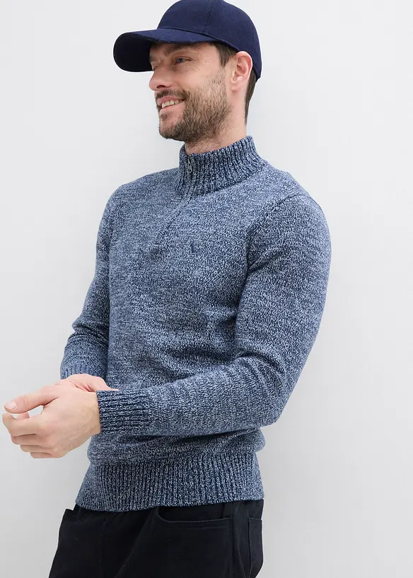 Half zip genser med bomull, bonprix