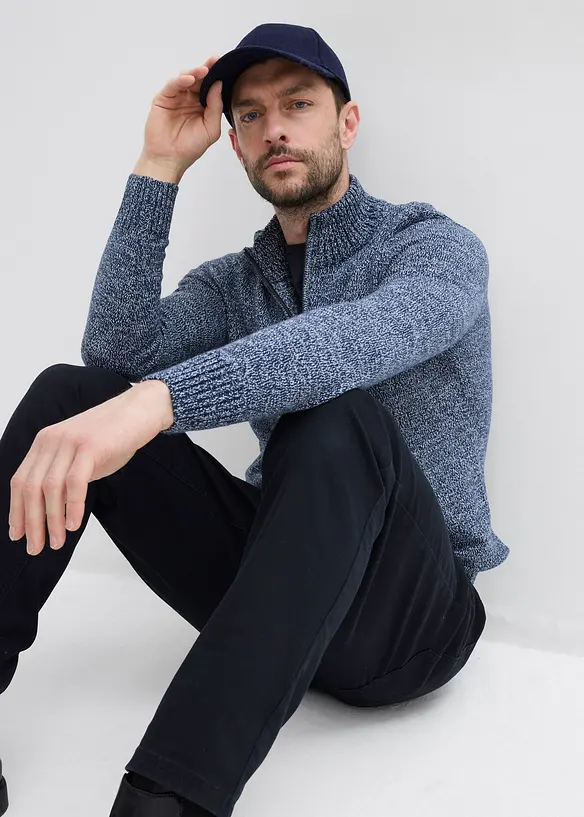 Half zip genser med bomull, bonprix