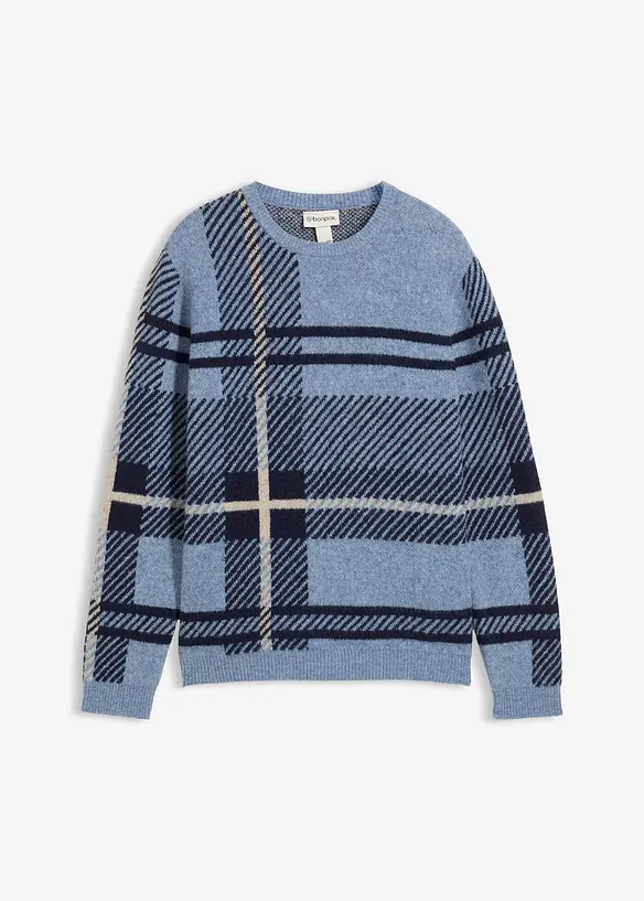 Genser med rutemønster, bonprix
