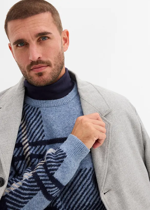 Genser med rutemønster, bonprix