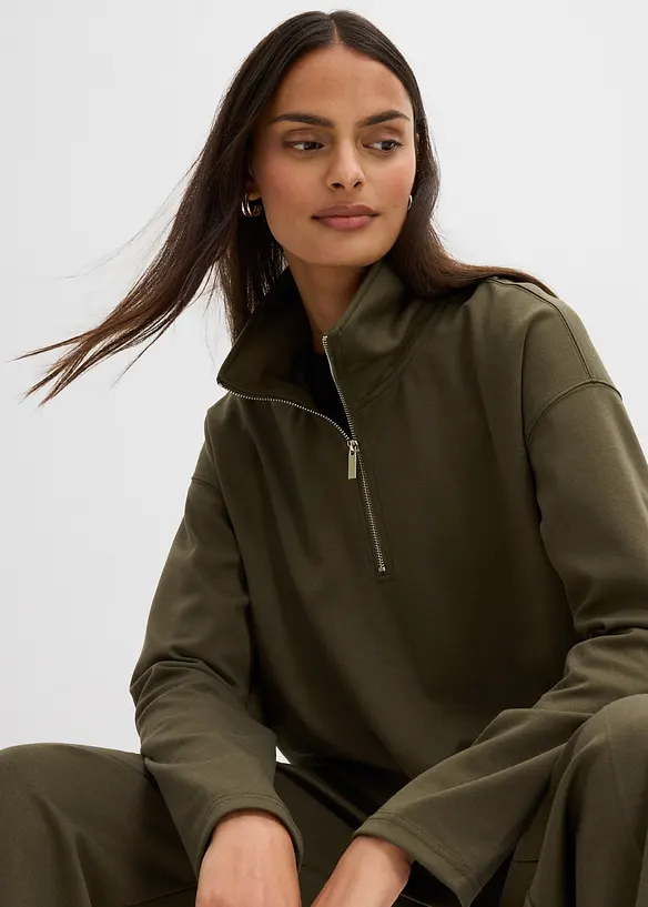 Troyer-genser av viskosemiks, bonprix