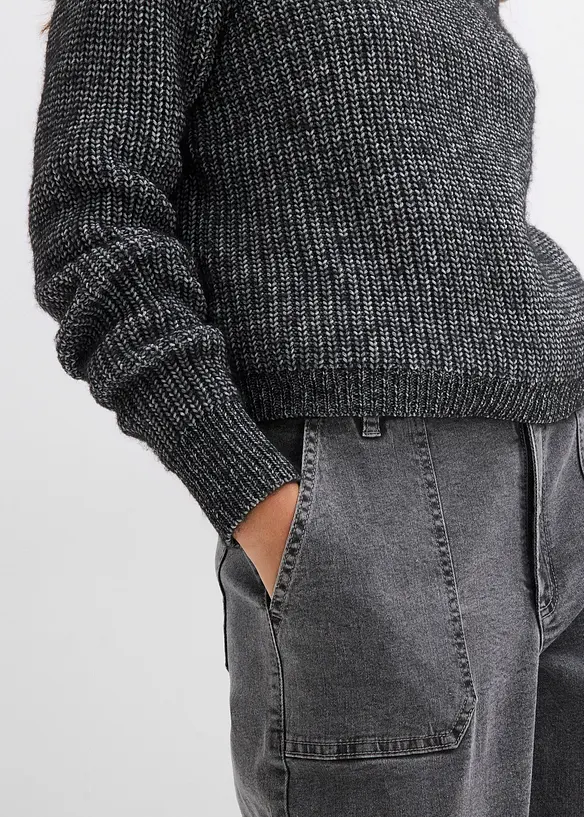 Troyer-genser av myk bomullsmiks, bonprix