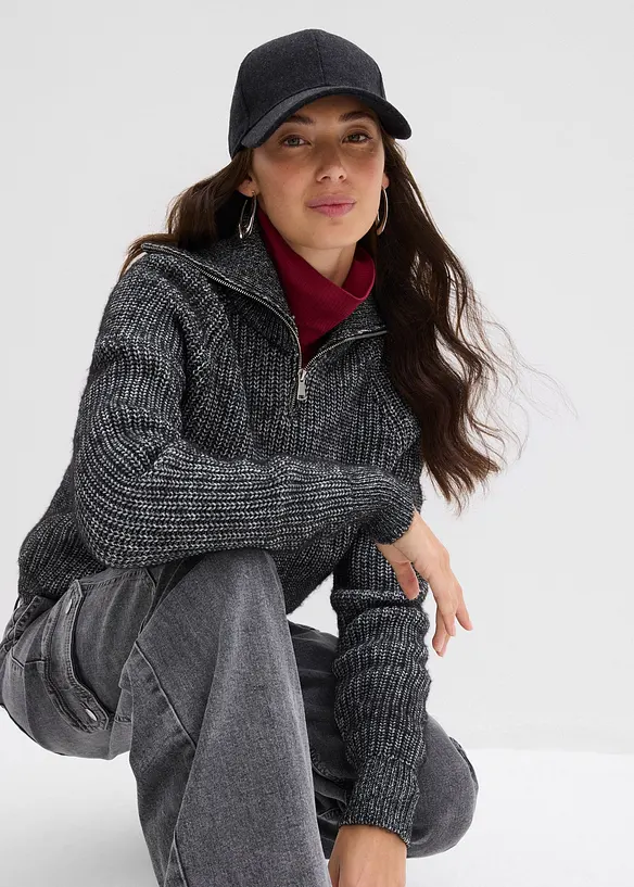 Troyer-genser av myk bomullsmiks, bonprix