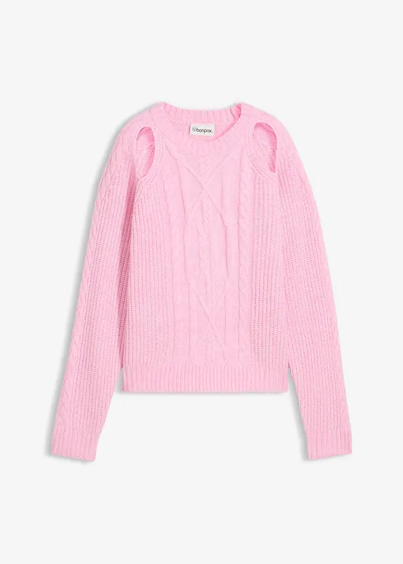 Kabelstrikket genser, bonprix