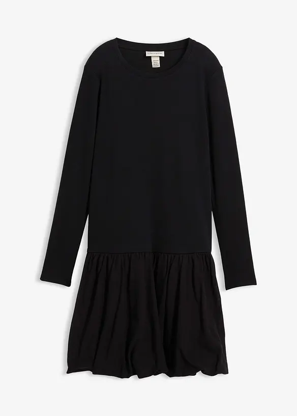 Trikotkjole med ballongskjørt, bonprix
