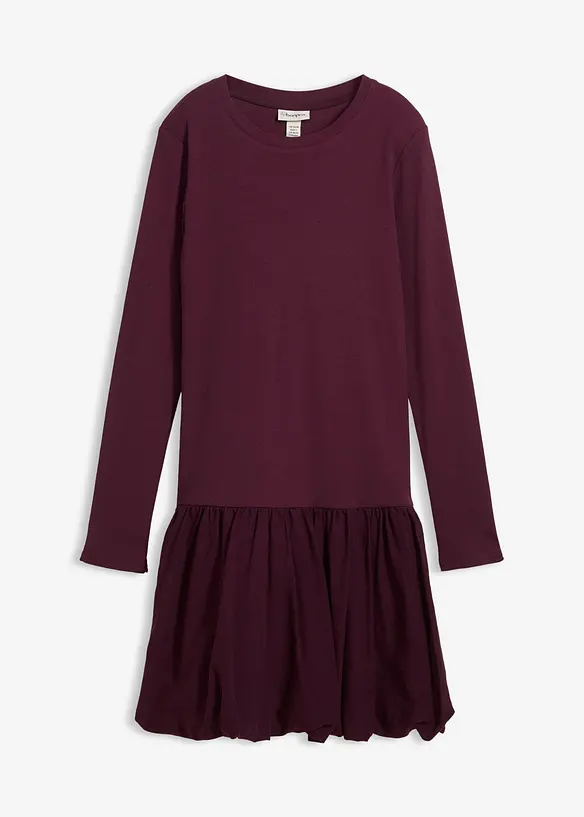 Trikotkjole med ballongskjørt, bonprix