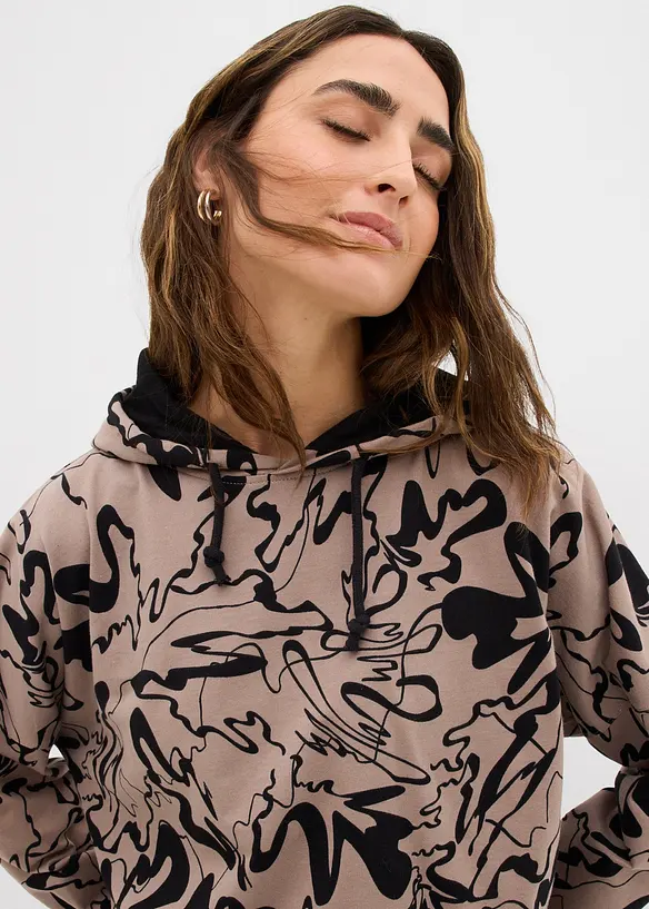 Hettegenser i 100% bomull, bonprix