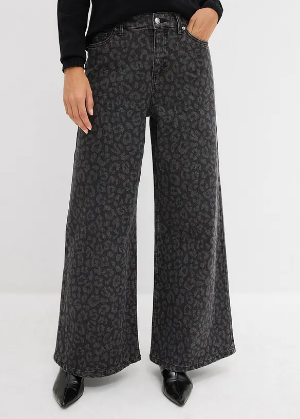 Wide Leg-jeans Mid Waist, bonprix