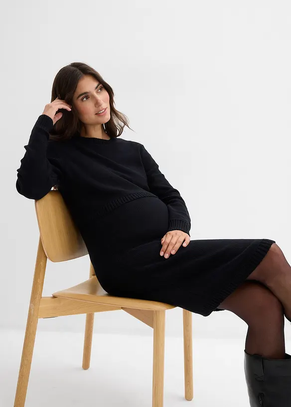 Mamma-sett med genser og skjørt for svangerskapet og tiden etterpå (2-delt sett), bonprix