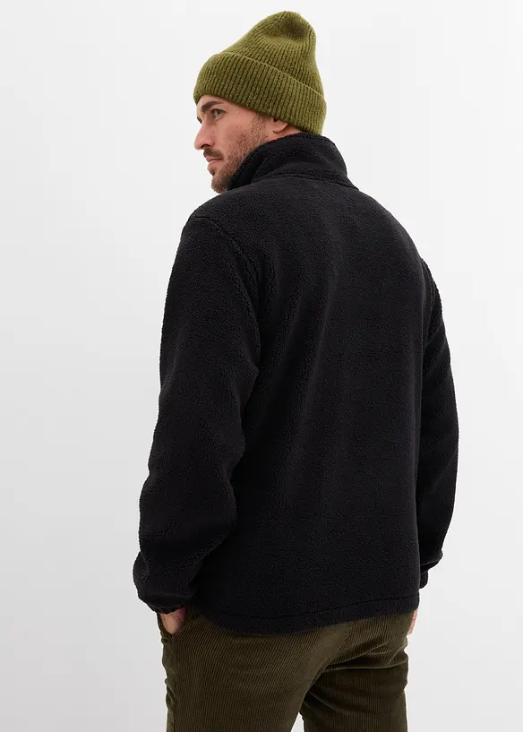 Teddy-fleecegenser med praktiske glidelåslommer, bonprix