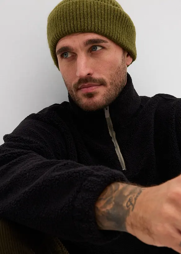 Teddy-fleecegenser med praktiske glidelåslommer, bonprix