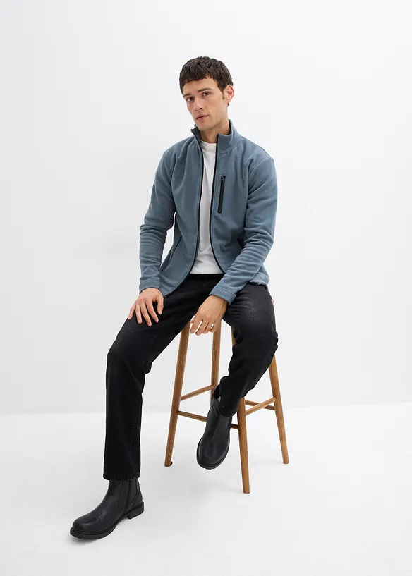 Myk fleecejakke med praktiske glidel&aring;slommer, bonprix