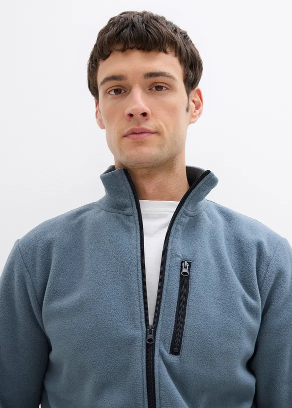 Myk fleecejakke med praktiske glidel&aring;slommer, bonprix