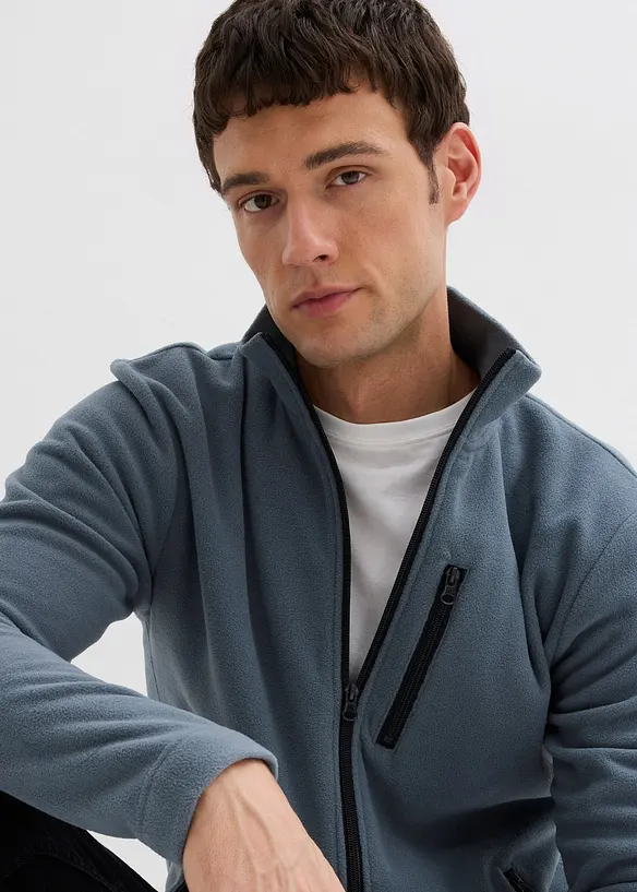 Myk fleecejakke med praktiske glidel&aring;slommer, bonprix