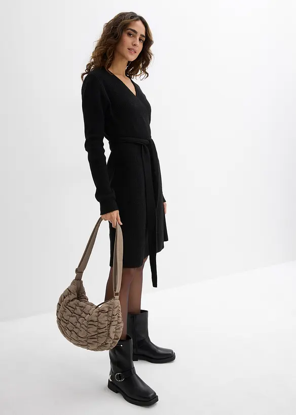 Strikket mammakjole i omslagsmodell, bonprix