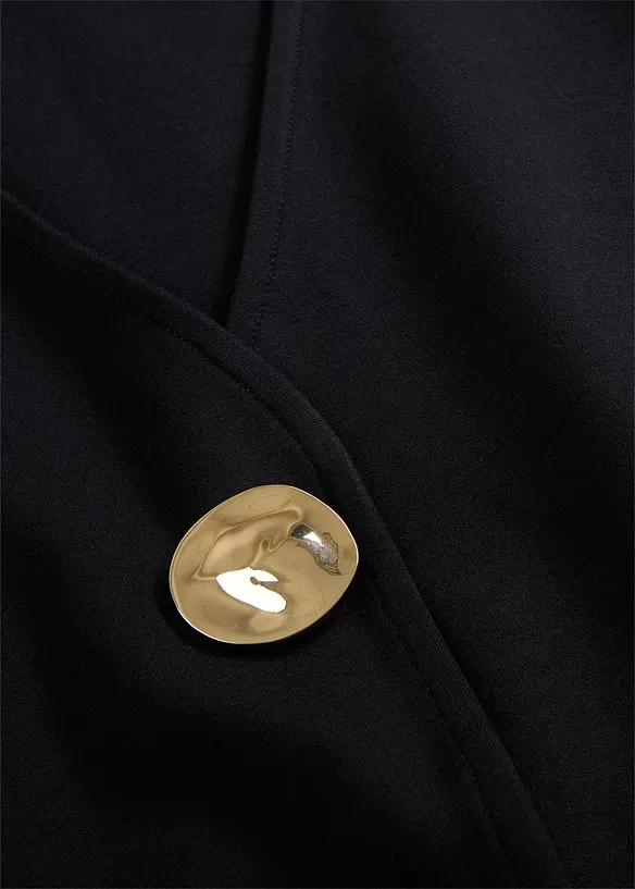 Behagelig vest i Punto di Roma-materiale med pynteknapp, bonprix