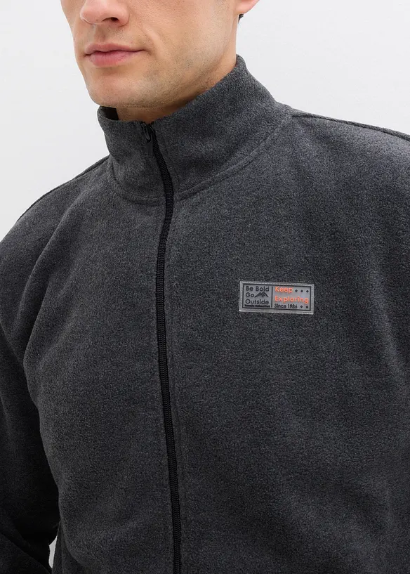 Myk fleecejakke med stikklommer, bonprix
