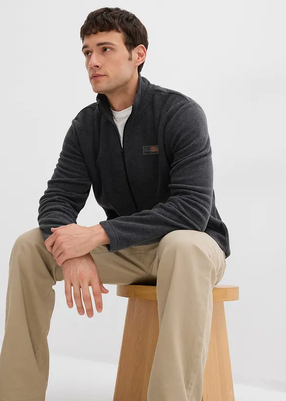 Myk fleecejakke med stikklommer, bonprix