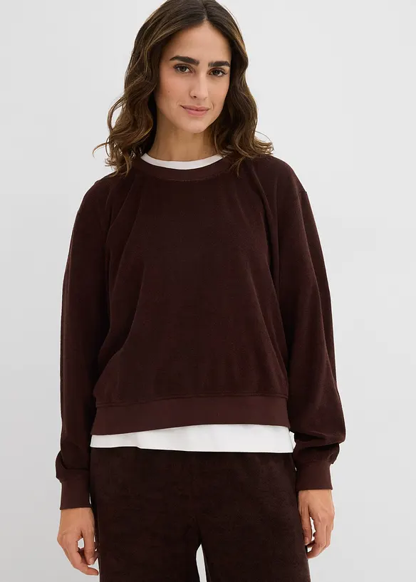 Sweatshirt i myk frott&eacute;, bonprix