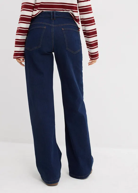 Straight-jeans Mid Waist med økologisk bomull, bonprix