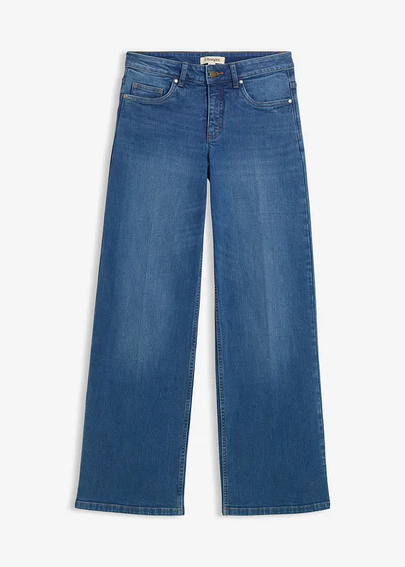 Straight-jeans Mid Waist med økologisk bomull, bonprix