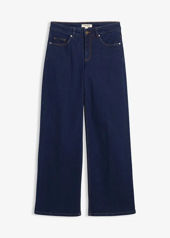Straight-jeans Mid Waist med økologisk bomull, bonprix
