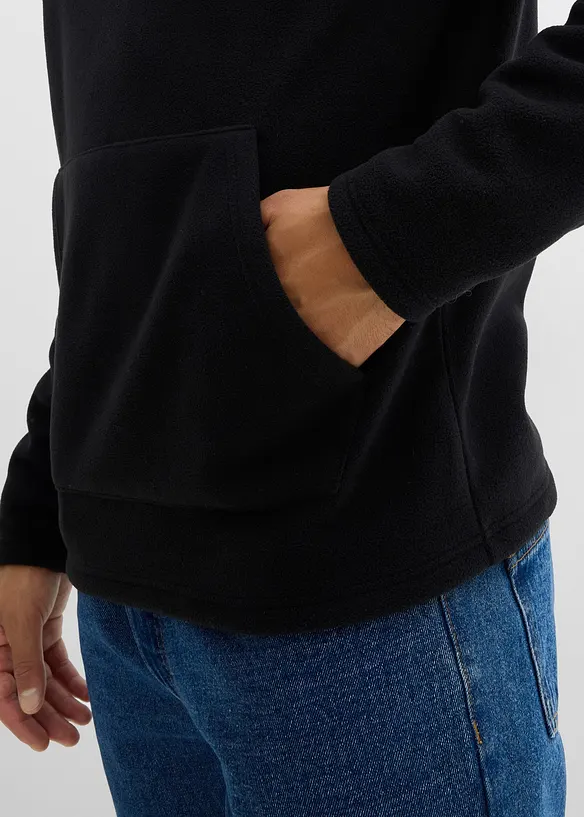 Myk fleecegenser med hette, bonprix